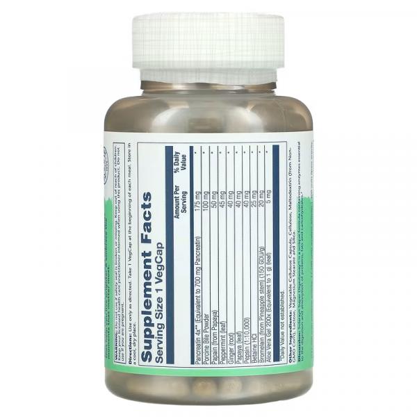 Смесь ферментов для поддержки пищеварения, Super Digestaway, Solaray, 180 растительных капсул - Фото 2