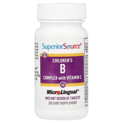 Комплекс витаминов группы B и витамина C для детей, Children's B-Complex with Vitamin С, Superior Source, 60 быстрорастворимых таблеток