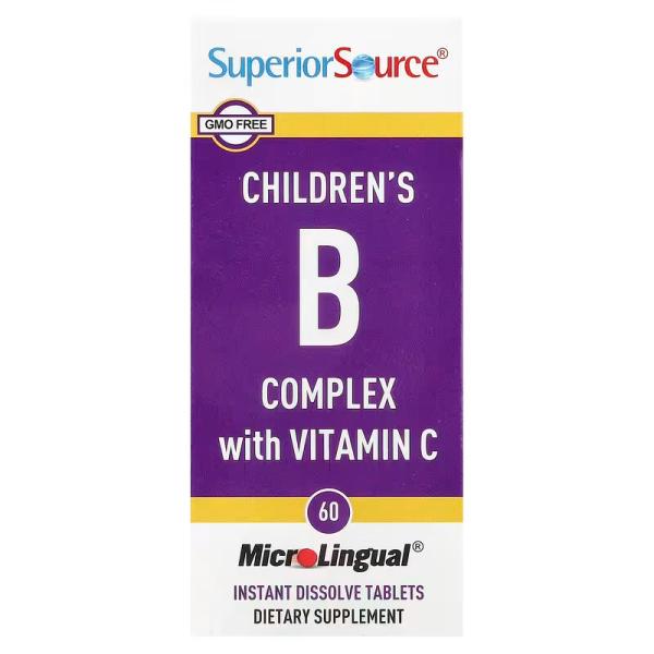 Комплекс витаминов группы B и витамина C для детей, Children's B-Complex with Vitamin С, Superior Source, 60 быстрорастворимых таблеток - Фото 3