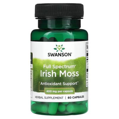 Ирландский мох полного спектра, Full Spectrum Irish Moss, Swanson, 400 мг, 60 капсул