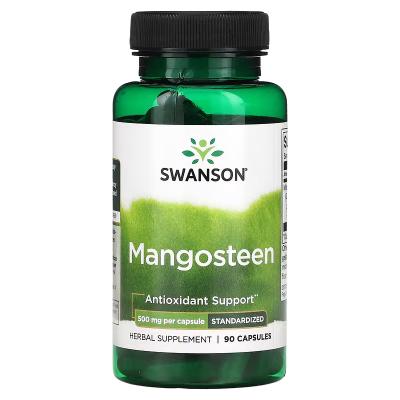 Мангостан, Mangosteen, Swanson, 500 мг, 90 капсул