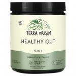 Добавка для нормализации функций желудочно-кишечного тракта, вкус мяты, Healthy Gut Mint, Terra Origin, 222 г - Фото миниатюра 1
