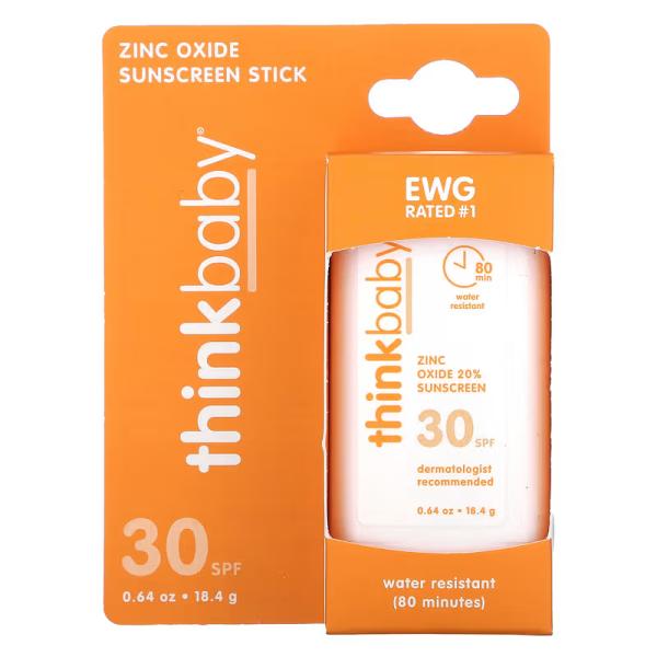 Солнцезащитное средство в виде стика, SPF 30, Zinc Oxide Sunscreen Stick SPF 30, think, Thinkbaby, 18,4 г - Фото 2