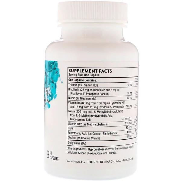 В комплекс №6, B-Complex #6, Thorne Research, 60 капсул  - Фото 2