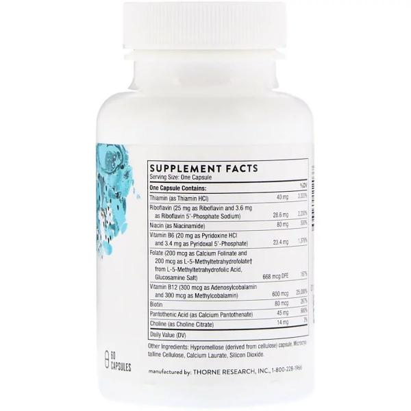 В-Комплекс №12, B-Complex #12, Thorne Research, 60 Капсул  - Фото 2