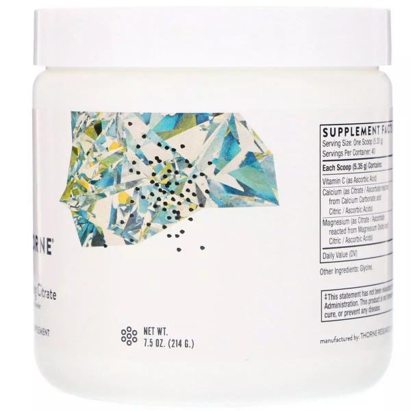 Кальций и магний, Cal-Mag Citrate, Effervescent Powder, Thorne Research, 214 гр. - Фото 2