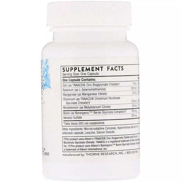 Микроэлементы, Trace Minerals, Thorne Research, 90 капсул  - Фото 2