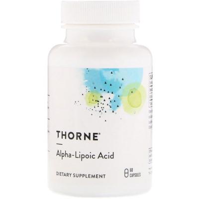 Альфа-липоевая кислота, Alpha-Lipoic-Acid, Thorne Research, 60 капсул 