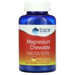 Жевательные таблетки с магнием, малина и лимон, Magnesium Chewable Raspberry Lemon, Trace Minerals ®, 120 жевательных таблеток - Фото миниатюра 1