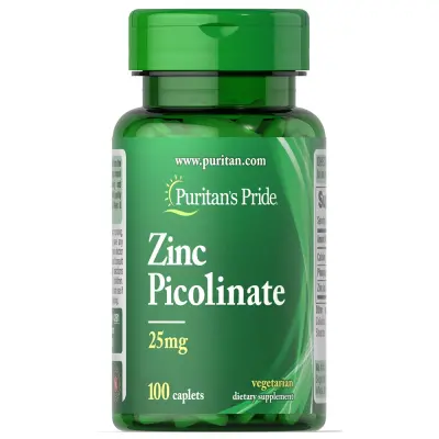 Цинк пиколинат Puritan's Pride, Zinc Picolinate, 25 мг, 100 капсулы