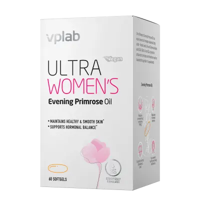 Масло примули вечерней для женщин, Ultra Women's Evening Primrose oil, Vplab, 60 капсул