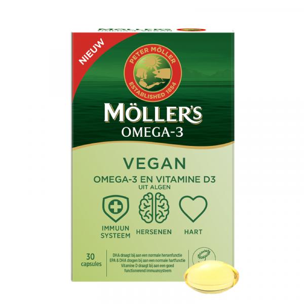 Омега-3 для веганов, Vegan Omega-3, Mollers, 30 капсул - Фото 3