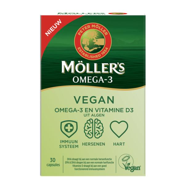 Омега-3 для веганов, Vegan Omega-3, Mollers, 30 капсул - Фото 1