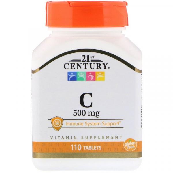 Витамин C, 21st Century, 500 мг, 110 таблеток - Фото 1