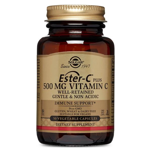 Витамин С Эстер Плюс (Ester-C Plus Vitamin C), Solgar, 500 мг, 50 капсул  - Фото 1