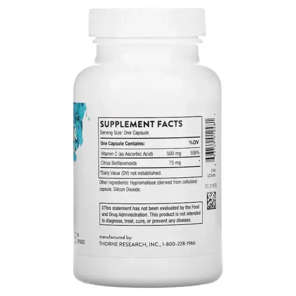 Витамин С с флавоноидами, Vitamin C with Flavonoids, Thorne Research, 90 капсул - Фото 2