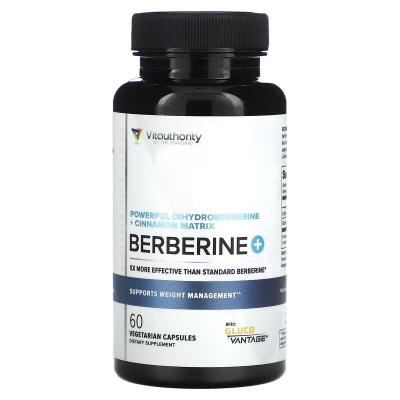 Берберин с дигидроберберином и цейлонской корицей, Berberine Plus with Dihydroberberine and Ceylon Cinnamon, Vitauthority, 60 вегетарианских капсул