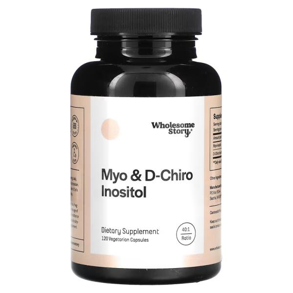 Мио и D-хиро инозитол, Myo & D-Chiro Inositol, Wholesome Story, 120 вегетарианских капсул - Фото 1